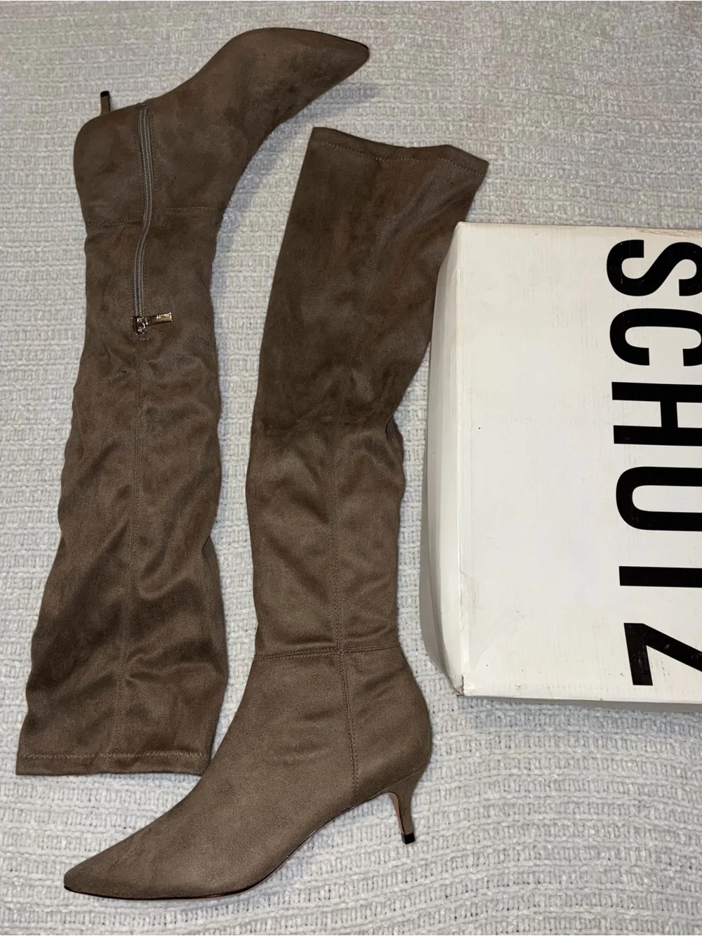 🆕 BNIB Schutz | Helga Over The Knee Kitten Heel Boots | Mouse